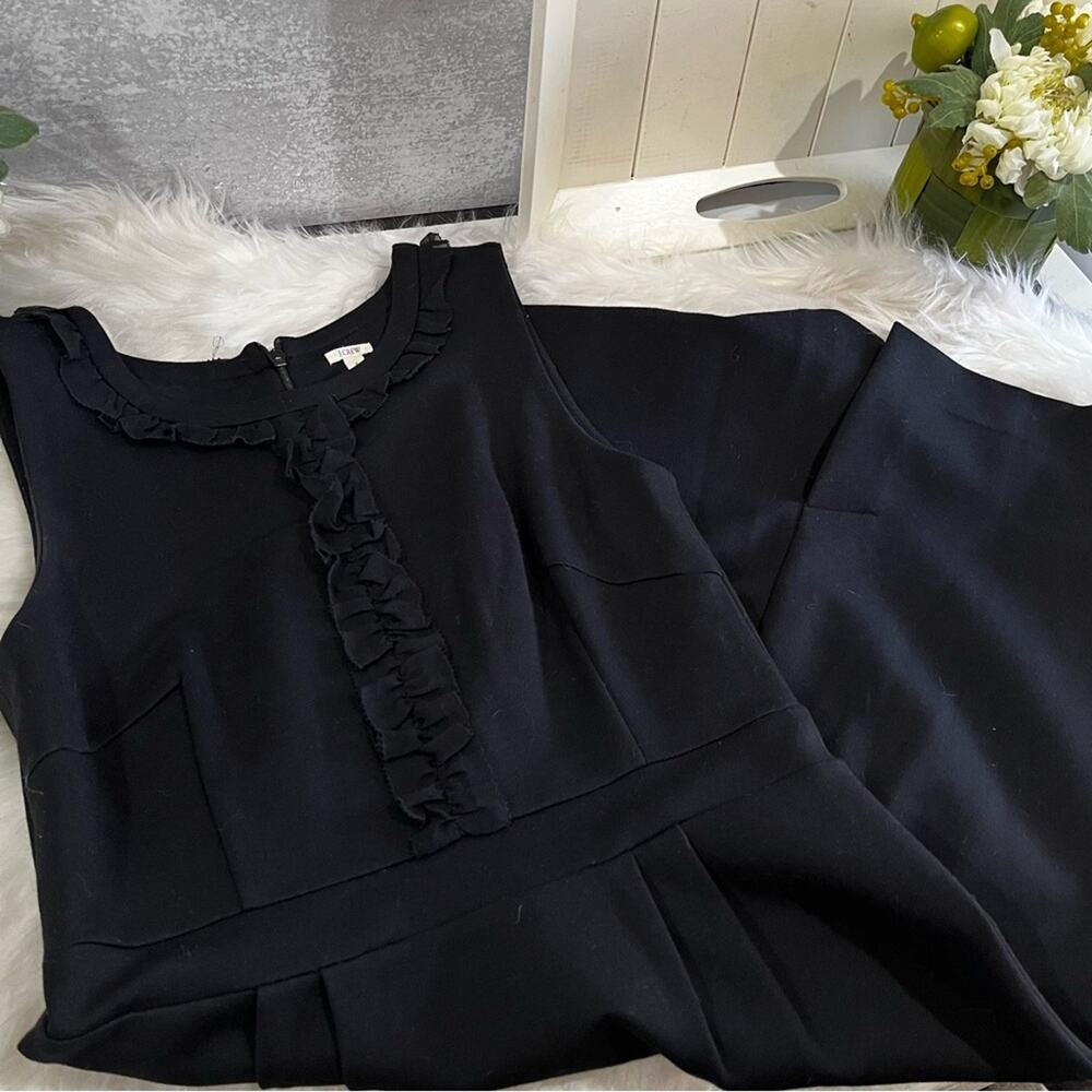 NEW J. Crew Ruffled Tailored Structured Longline Pinafore Career Dress 4 NWOT - Picture 11 of 16